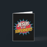 Toddler Jesus Is My Superhero Christian God Son Br Card<br><div class="desc">Toddler Jesus Is My Superhero Christian God Son Brother Kids _1</div>