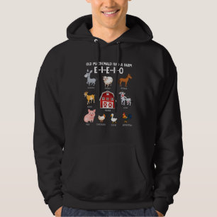 Toddler Kids Farm Animals Old MacDonald Had a Farm Hoodie
