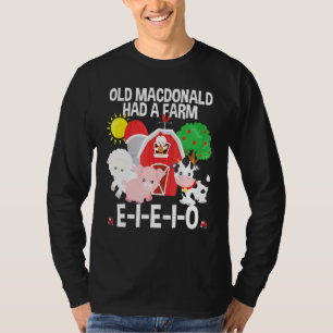 Toddler Kids Old Macdonald Had A Farm E I E I O Nu T-Shirt
