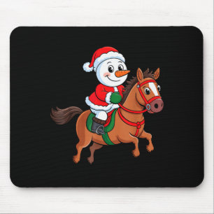 Toddler Kids Snowman Santa Hat Riding Horse Christ Mouse Mat