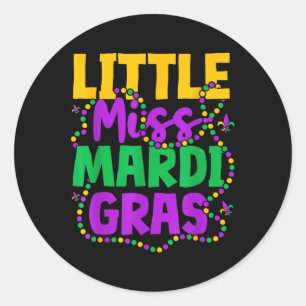 Toddler Mardi Gras Outfit Girls Mardi Gras Kids Li Classic Round Sticker