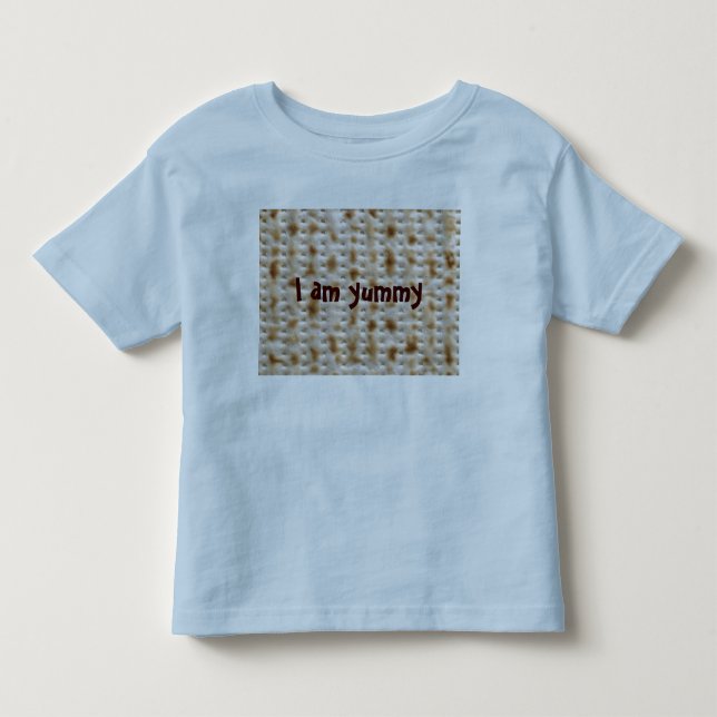 Toddler Matzo Tee for Passover, Blue (Front)