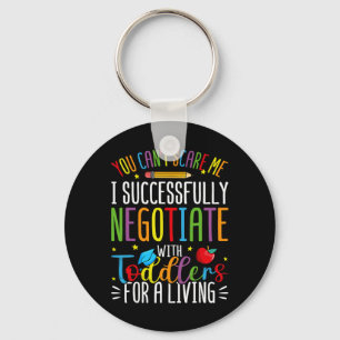 Toddler Negotiator Funny Preschool Teacher Humor B Key Ring