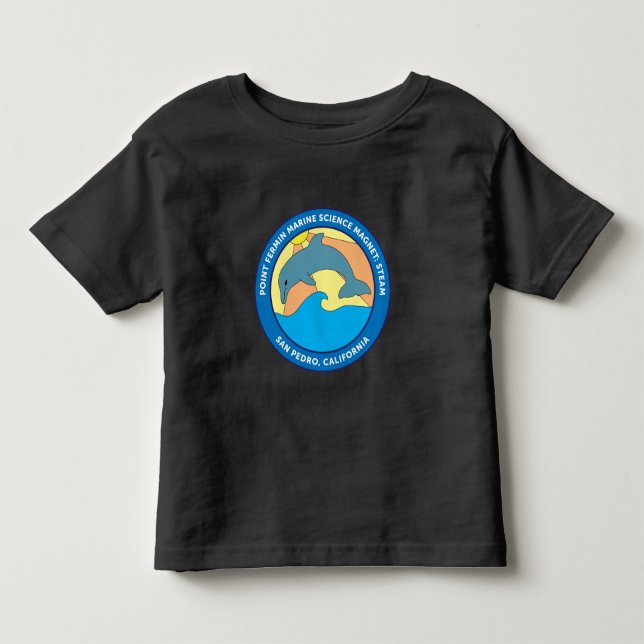 Toddler Point Fermin Elementary Logo Black T-Shirt (Front)