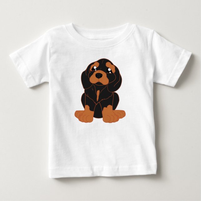 Toddler Pullover Hoodie with dog pattern (Front)
