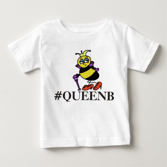 Toddler queen bee hashtag shirt (Front)