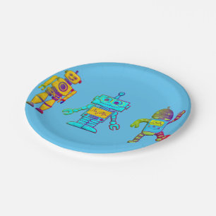 Toddler Robot Design Paper Plate