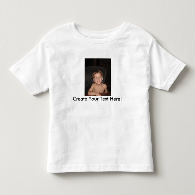 Toddler Shirt With Custom Picture and Text (Front)