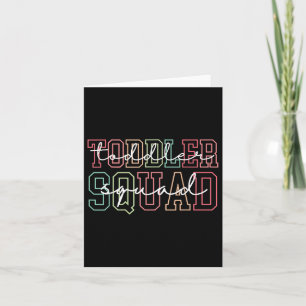 Toddler Squad Special Education Sped Teacher Toddl Card