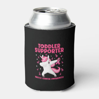 Toddler Support Cute Dabbing Unicorn Breast Cancer Can Cooler