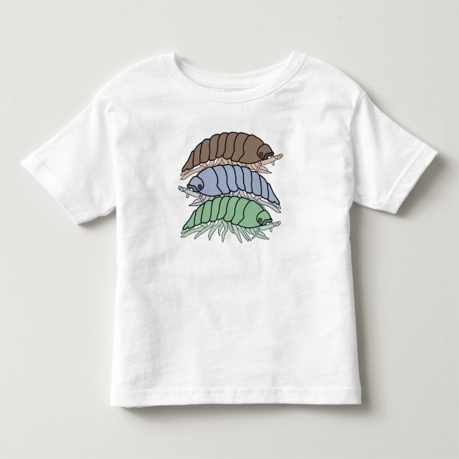 Toddler T-Shirt - 3 Pill Bugs (white) (Front)