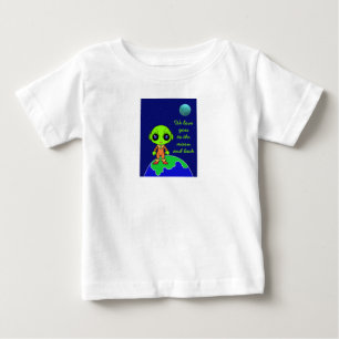 Toddler T- shirt with alien and moon by Jo Images