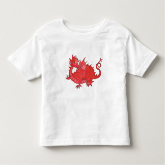 Toddler T-shirt with Cute Red Dragon
