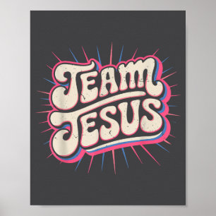 Toddler Team Jesus Family Matching Christian Faith Poster