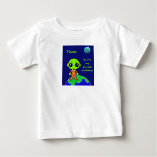 Toddler tee shirt with alien and moon by Jo Images