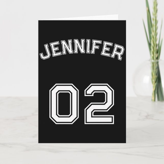 Toddler Teen Girl Name Jersey Number Nk Srts  Card (Front)