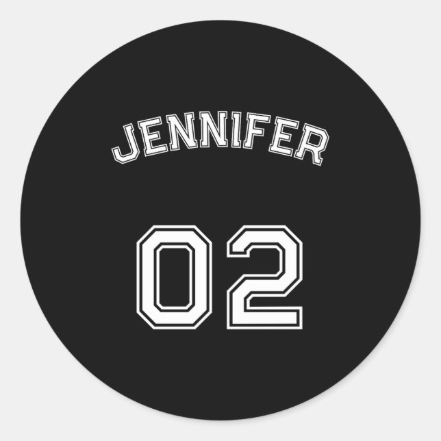 Toddler Teen Girl Name Jersey Number Nk Srts  Classic Round Sticker (Front)