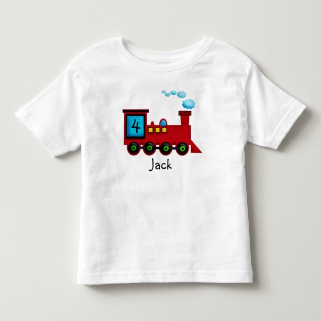 toddler Train ChooChoo Birthday T-Shirt (Front)