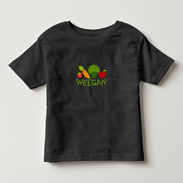 Toddler Weegan T-Shirt - Dark (Front)