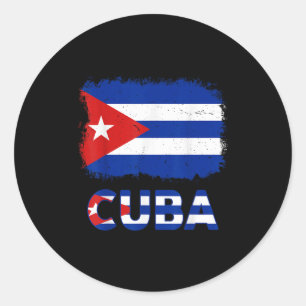 Toddler White Cuban La Cubanita Cuba Flag Hispanic Classic Round Sticker