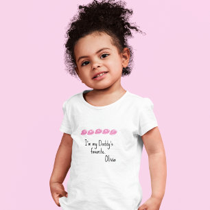 Toddlers 2T - 5/6T Basic T-Shirt Pink Candy Font