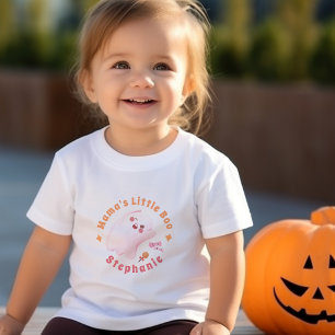 Toddler's Cute Pink Ghost Mama's Little Boo  Toddler T-Shirt