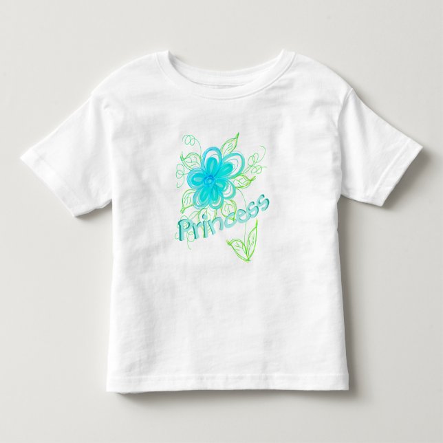 Toddlers Flowered Princess Shirt (Front)