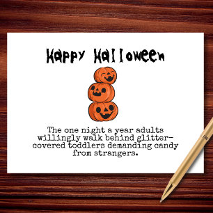 Toddlers Free Candy Funny Halloween Card