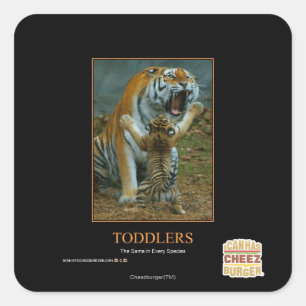 Toddlers Square Sticker