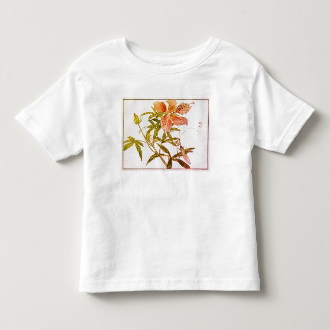 TODDLERS T-SHIRT WITH FLOWERS CUSTOM NAME (Front)