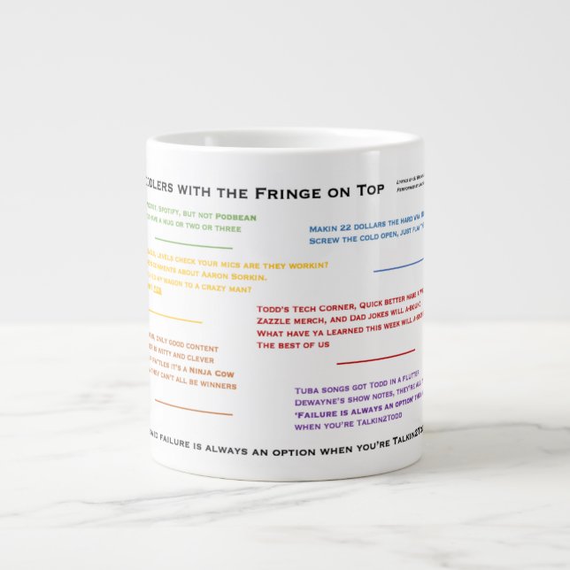 Toddlers With the Fringe on Top Large Coffee Mug (Front)