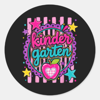 Toddlert Kindergarten Boys Girls First Day Of Classic Round Sticker