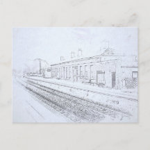 Todmorden Railway Station Sketch, Vintage Style
