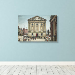 Todmorden Town Hall in Lowry Style Canvas Print