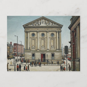 Todmorden Town Hall in Lowry Style Postcard
