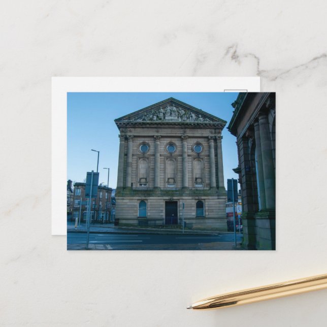 Todmorden Town Hall Postcard (Front/Back In Situ)