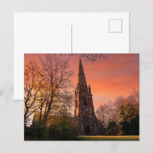 Todmorden Unitarian Church at Sunset Holiday Postcard