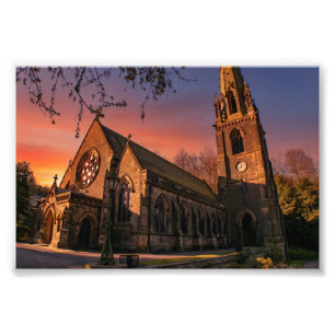 Todmorden Unitarian Church at Sunset Photo Print