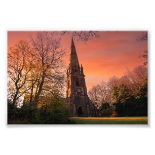 Todmorden Unitarian Church at Sunset Photo Print