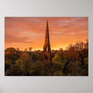 Todmorden Unitarian Church at Sunset Poster