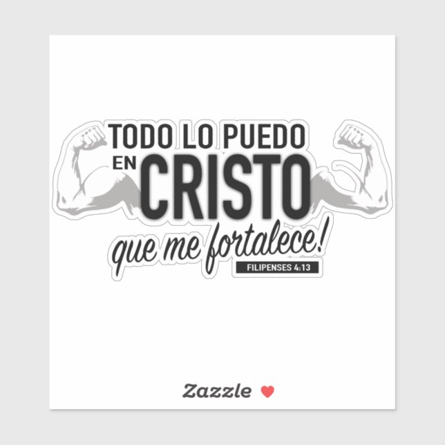 Todo Lo Puedo en Cristo Sticker 6 inches (Sheet)