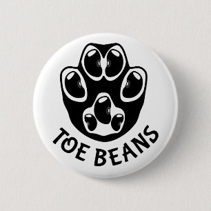 Toe Beans - Black Beans 6 Cm Round Badge