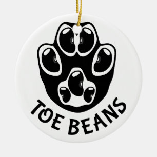 Toe Beans - Black Beans Ceramic Tree Decoration