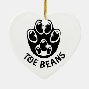 Toe Beans - Black Beans Ceramic Tree Decoration