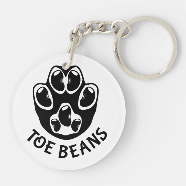 Toe Beans - Black Beans Key Ring (Back)