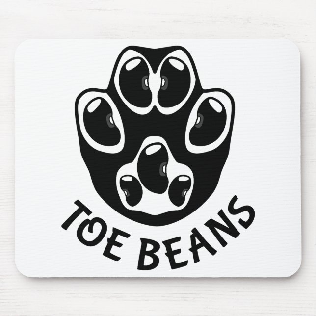 Toe Beans - Black Beans Mouse Mat (Front)