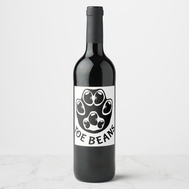 Toe Beans - Black Beans Wine Label (Front)