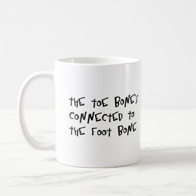 toe bone connected coffee mug (Left)