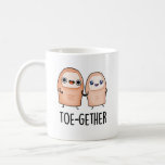 Toe-gether Funny BIg Toe Pun  Coffee Mug<br><div class="desc">Toe-gether Funny BIg Toe Pun features a cute big toe couple. Perfect pun gift for family and friends who love cute anatomy toe puns.</div>