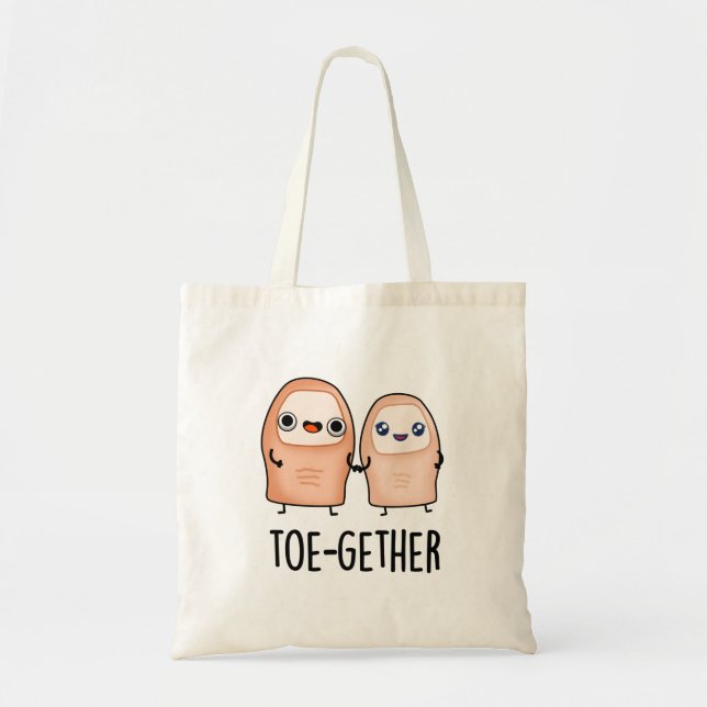 Toe-gether Funny BIg Toe Pun  Tote Bag (Front)